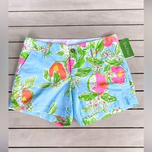 NWT Lilly Pulitzer The Callahan Short in Pink Lemonade Pool Blue Print Shorts